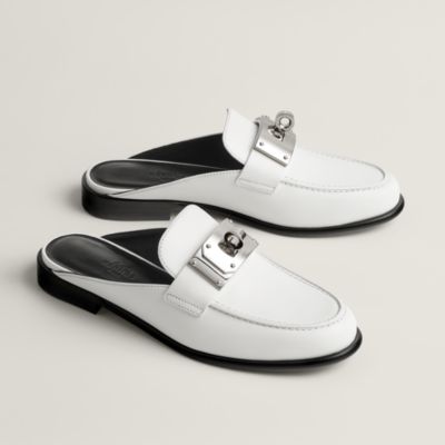 Oz mule - White | Hermès Thailand